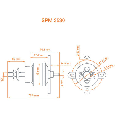 Spektrum SPMXAM4595 Avian 3530-1250Kv .10 Equivalent Brushless Outrunner Motor